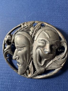 Theater Comedy & Tragedy Wall Plaque - Silver-Tone